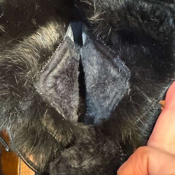 Stuart‎ Weitzman Black Faux Fur Lined Lace Up Leather Ankle Booties 7.5AA… - Picture 5 of 7